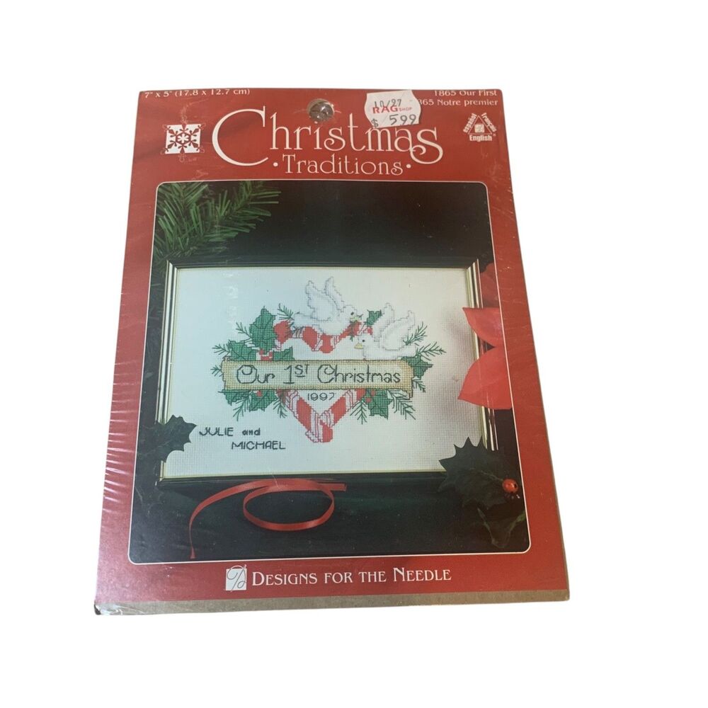 Vintage Designs For The Needle Our First Christmas Cross Stitch Kit